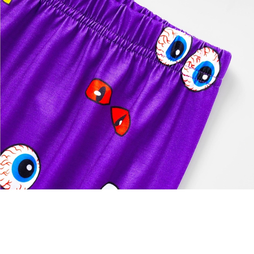 Halloween Eyes Boo Crew Pajamas for Girls NWT - Picture 3 of 4